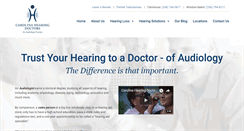 Desktop Screenshot of carolinahearingdoctors.com
