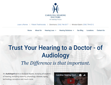 Tablet Screenshot of carolinahearingdoctors.com